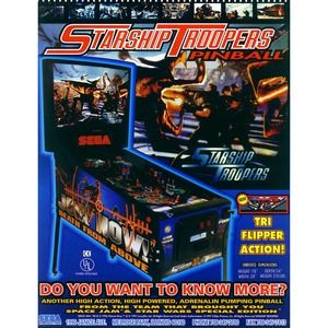 Starship Troopers Pinball FLYER Original 1997 NOS Space Age Art Alien Monsters
